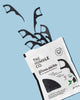 Floss Picks Single Thread - Charcoal (50 pack) - The Humble Co.